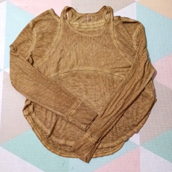 Free People Zenith High Low Thumbhole Top size S - Picture 1 of 12